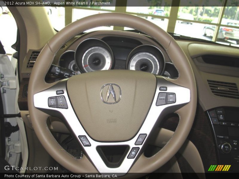 Aspen White Pearl II / Parchment 2012 Acura MDX SH-AWD