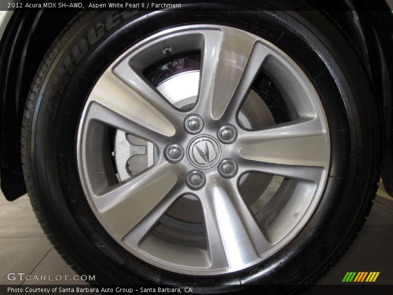Aspen White Pearl II / Parchment 2012 Acura MDX SH-AWD
