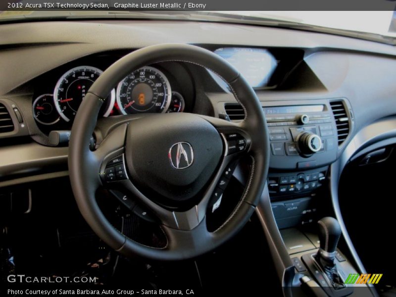 Graphite Luster Metallic / Ebony 2012 Acura TSX Technology Sedan