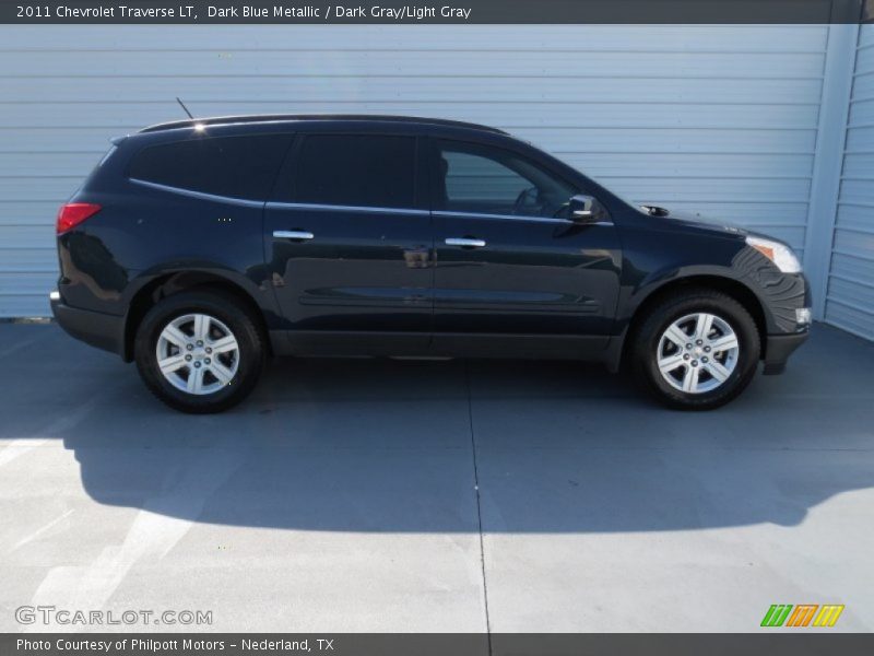 Dark Blue Metallic / Dark Gray/Light Gray 2011 Chevrolet Traverse LT