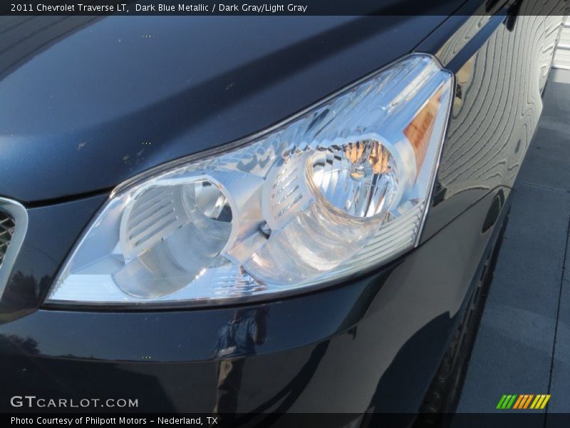 Dark Blue Metallic / Dark Gray/Light Gray 2011 Chevrolet Traverse LT