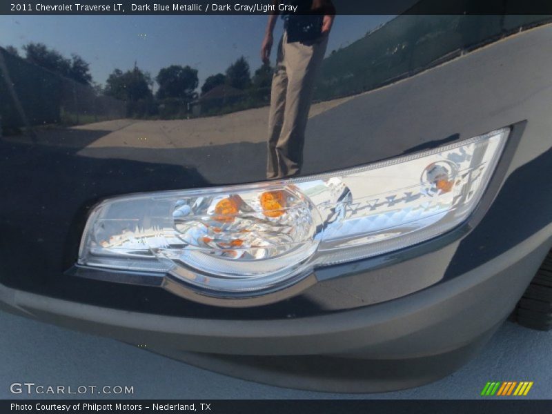 Dark Blue Metallic / Dark Gray/Light Gray 2011 Chevrolet Traverse LT