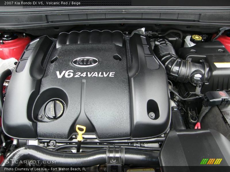 Volcanic Red / Beige 2007 Kia Rondo EX V6