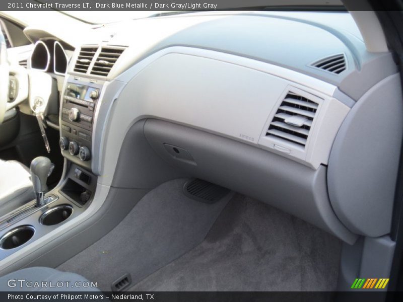 Dark Blue Metallic / Dark Gray/Light Gray 2011 Chevrolet Traverse LT