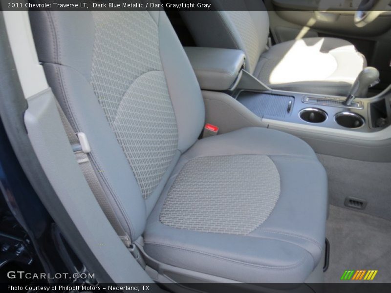 Dark Blue Metallic / Dark Gray/Light Gray 2011 Chevrolet Traverse LT