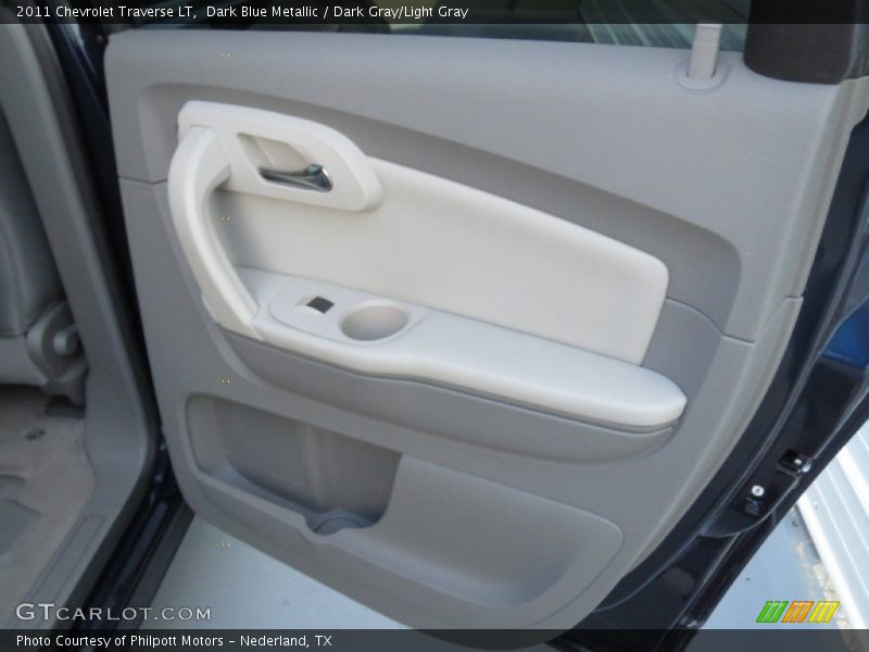 Dark Blue Metallic / Dark Gray/Light Gray 2011 Chevrolet Traverse LT