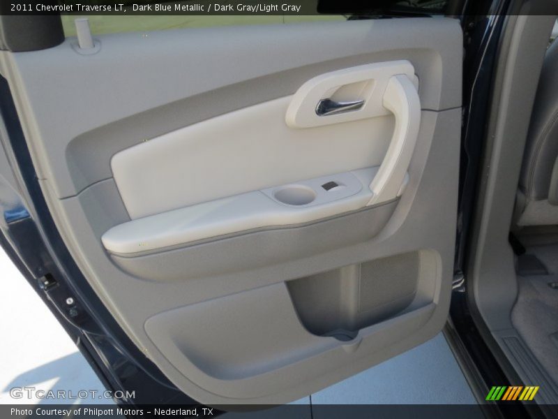 Dark Blue Metallic / Dark Gray/Light Gray 2011 Chevrolet Traverse LT