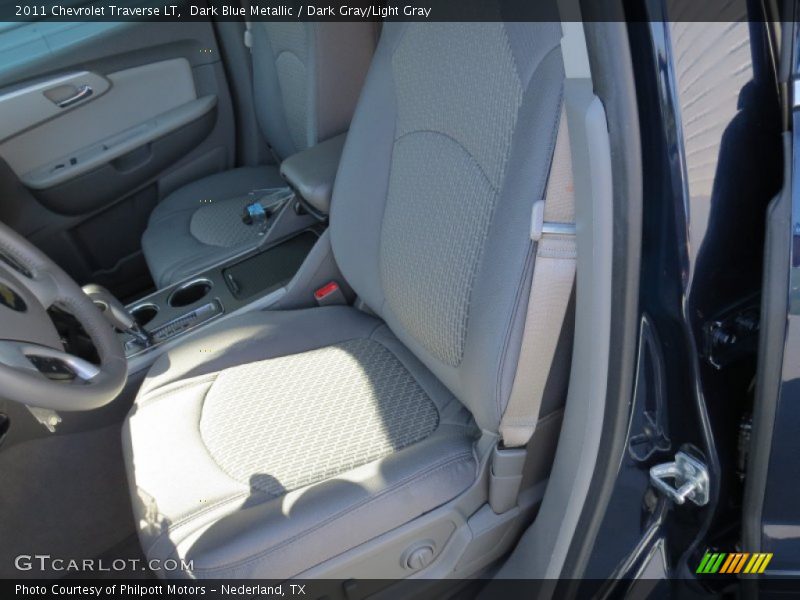 Dark Blue Metallic / Dark Gray/Light Gray 2011 Chevrolet Traverse LT