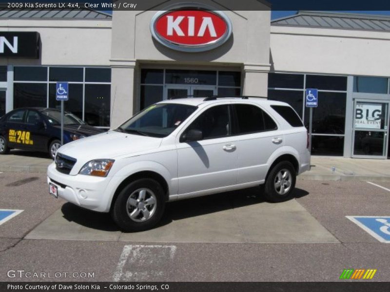 Clear White / Gray 2009 Kia Sorento LX 4x4