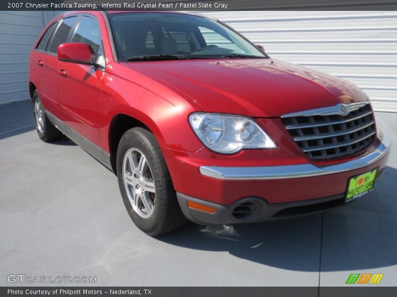 Inferno Red Crystal Pearl / Pastel Slate Gray 2007 Chrysler Pacifica Touring