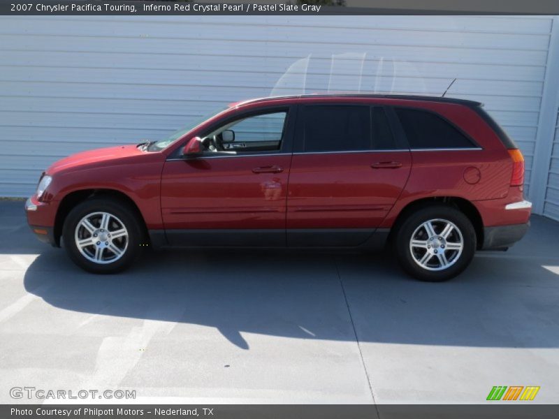 Inferno Red Crystal Pearl / Pastel Slate Gray 2007 Chrysler Pacifica Touring