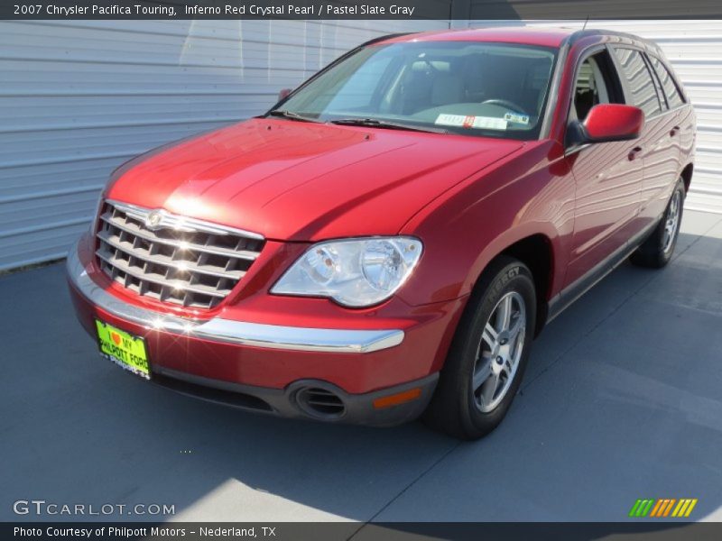 Inferno Red Crystal Pearl / Pastel Slate Gray 2007 Chrysler Pacifica Touring