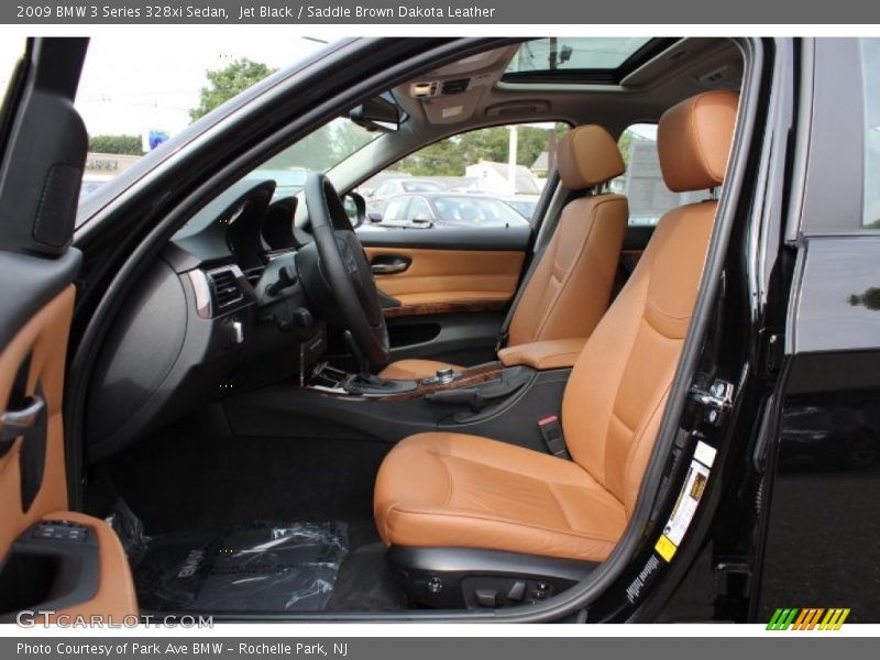 Jet Black / Saddle Brown Dakota Leather 2009 BMW 3 Series 328xi Sedan