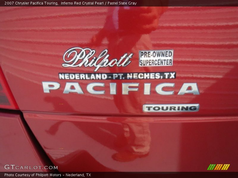 Inferno Red Crystal Pearl / Pastel Slate Gray 2007 Chrysler Pacifica Touring