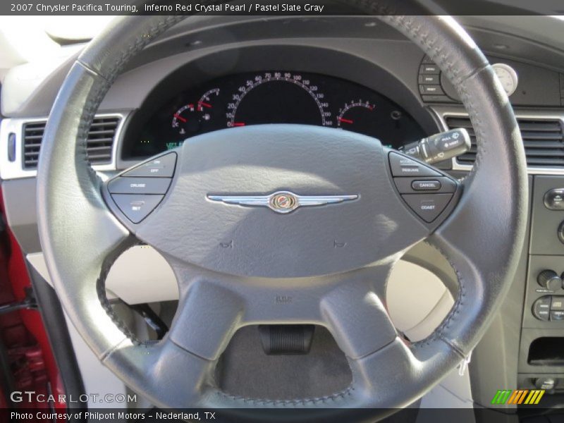 Inferno Red Crystal Pearl / Pastel Slate Gray 2007 Chrysler Pacifica Touring
