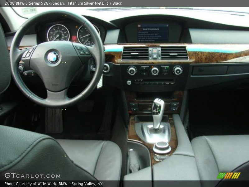 Titanium Silver Metallic / Black 2008 BMW 5 Series 528xi Sedan