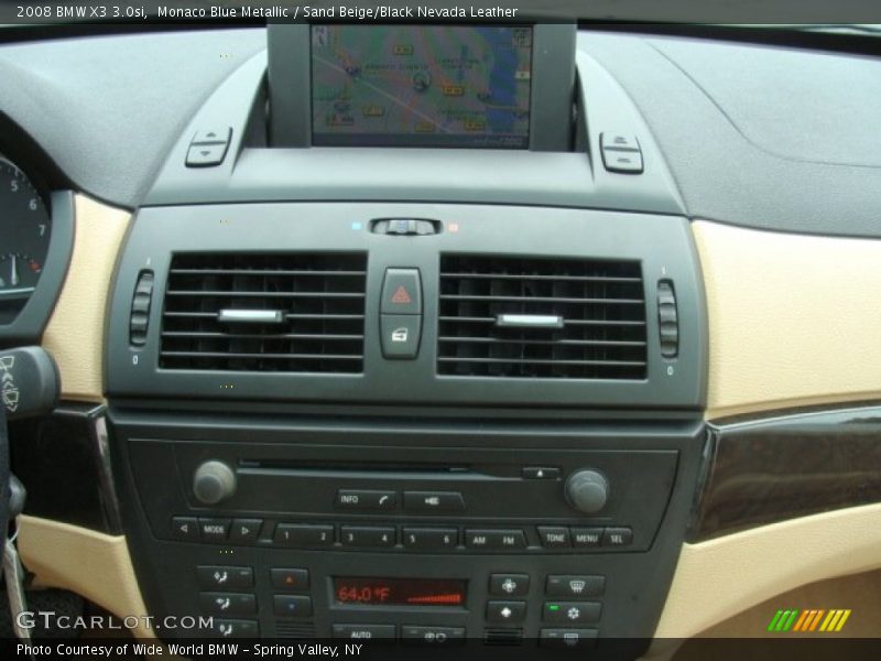 Monaco Blue Metallic / Sand Beige/Black Nevada Leather 2008 BMW X3 3.0si