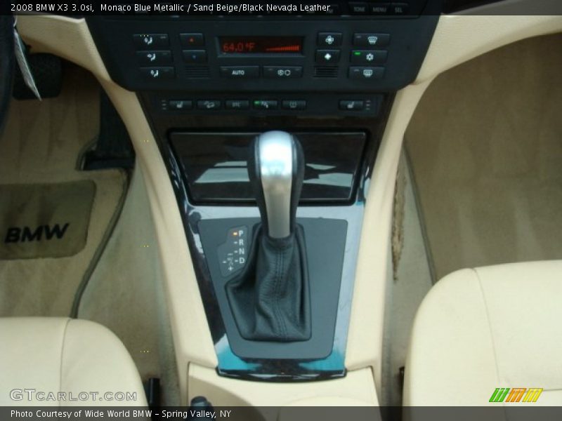 Monaco Blue Metallic / Sand Beige/Black Nevada Leather 2008 BMW X3 3.0si