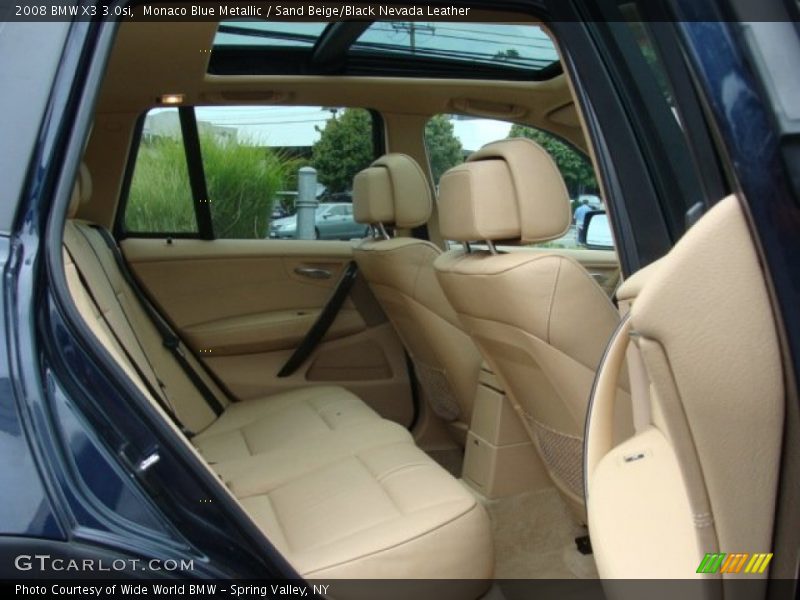 Monaco Blue Metallic / Sand Beige/Black Nevada Leather 2008 BMW X3 3.0si