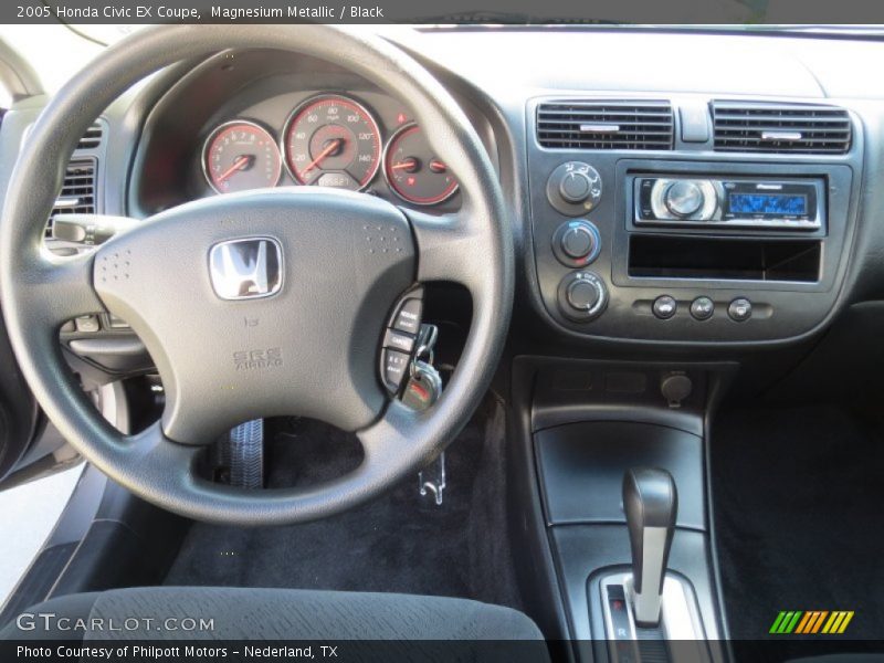 Magnesium Metallic / Black 2005 Honda Civic EX Coupe