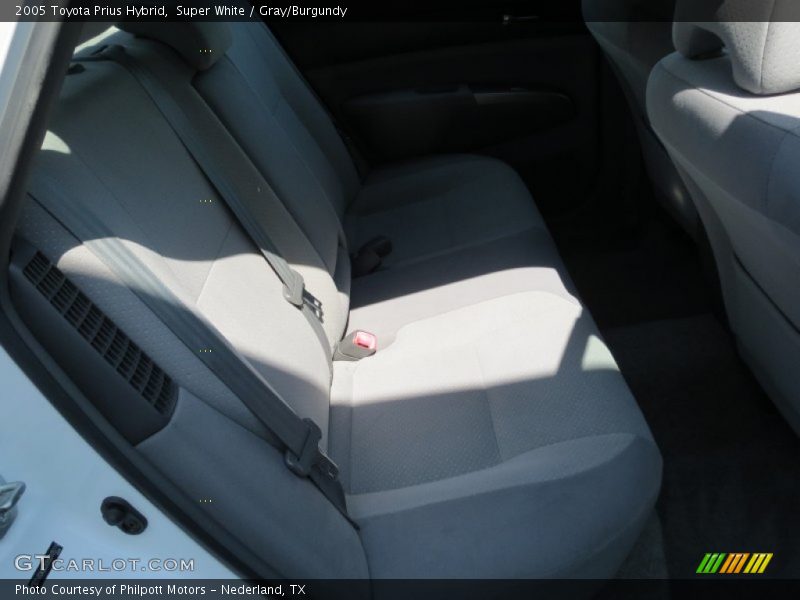 Super White / Gray/Burgundy 2005 Toyota Prius Hybrid