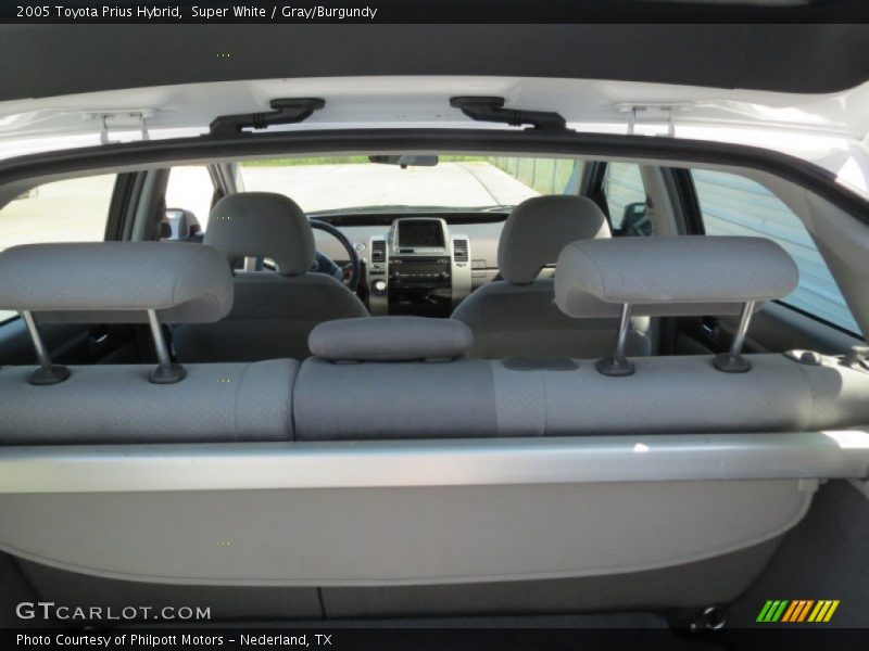 Super White / Gray/Burgundy 2005 Toyota Prius Hybrid