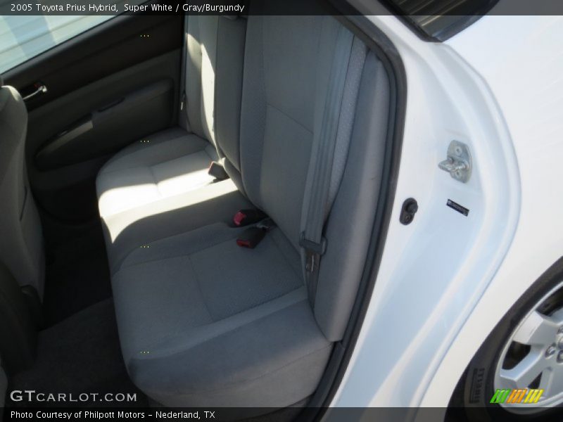 Super White / Gray/Burgundy 2005 Toyota Prius Hybrid