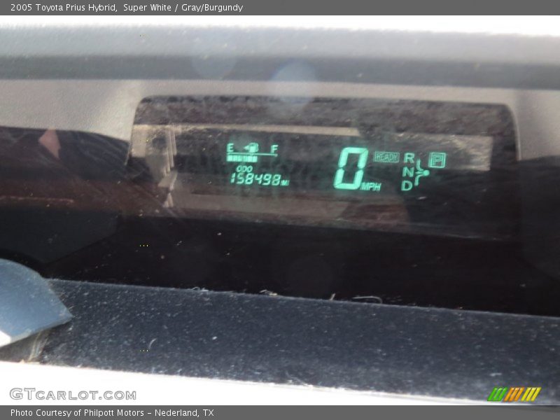 Super White / Gray/Burgundy 2005 Toyota Prius Hybrid