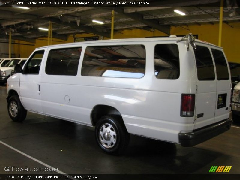 Oxford White / Medium Graphite 2002 Ford E Series Van E350 XLT 15 Passenger