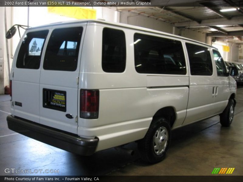 Oxford White / Medium Graphite 2002 Ford E Series Van E350 XLT 15 Passenger