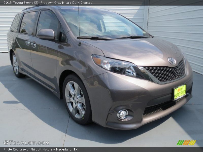 Predawn Gray Mica / Dark Charcoal 2013 Toyota Sienna SE