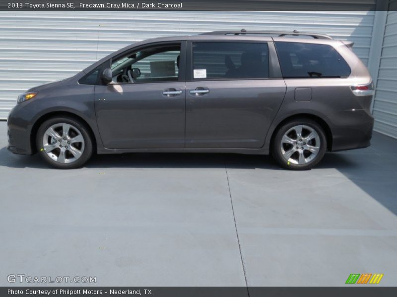 Predawn Gray Mica / Dark Charcoal 2013 Toyota Sienna SE