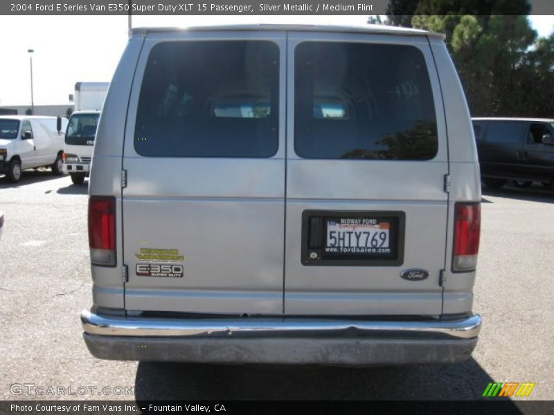Silver Metallic / Medium Flint 2004 Ford E Series Van E350 Super Duty XLT 15 Passenger