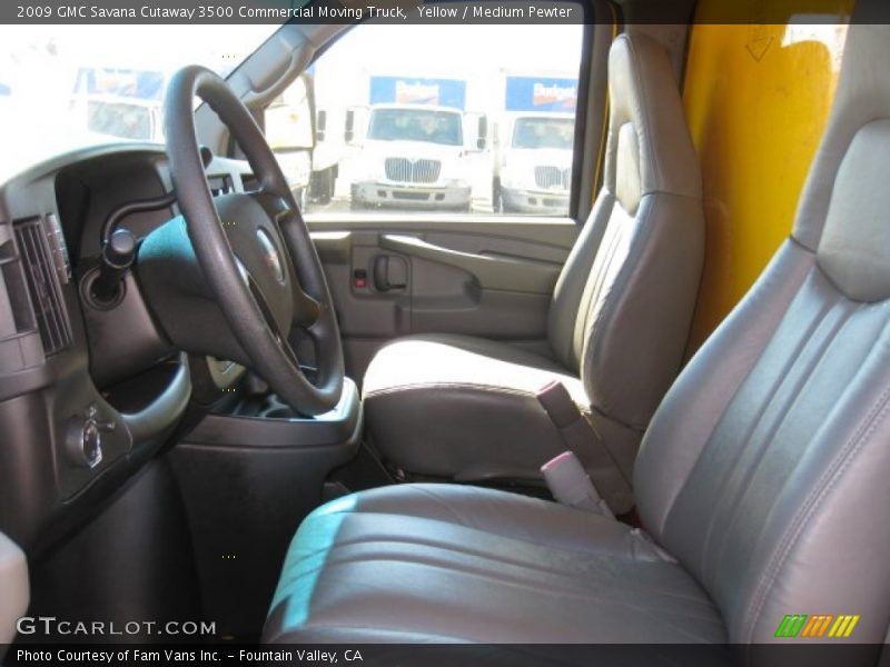 Yellow / Medium Pewter 2009 GMC Savana Cutaway 3500 Commercial Moving Truck