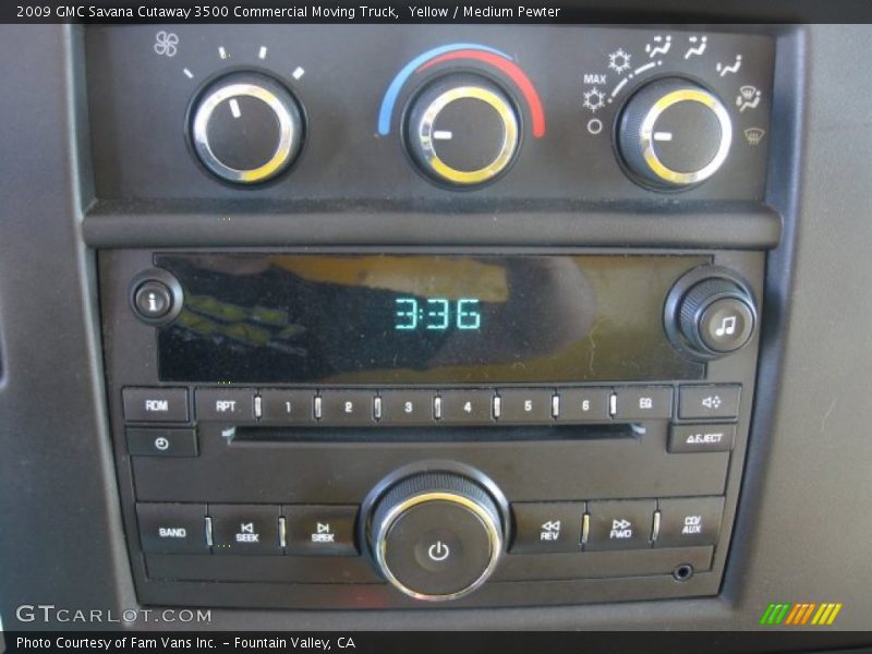 Yellow / Medium Pewter 2009 GMC Savana Cutaway 3500 Commercial Moving Truck