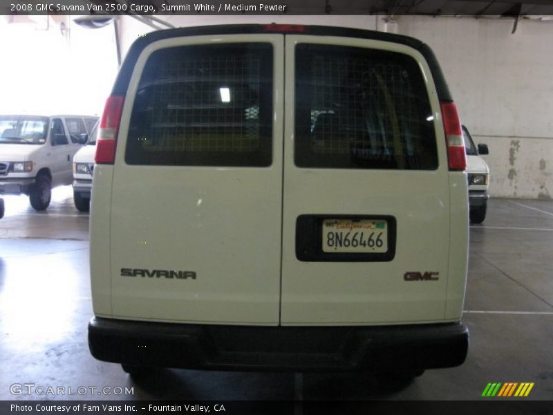 Summit White / Medium Pewter 2008 GMC Savana Van 2500 Cargo