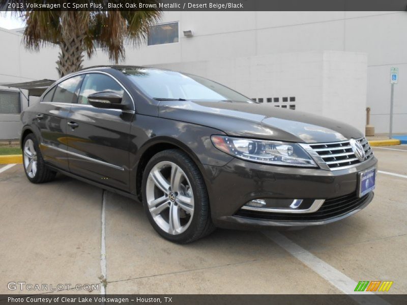 Black Oak Brown Metallic / Desert Beige/Black 2013 Volkswagen CC Sport Plus
