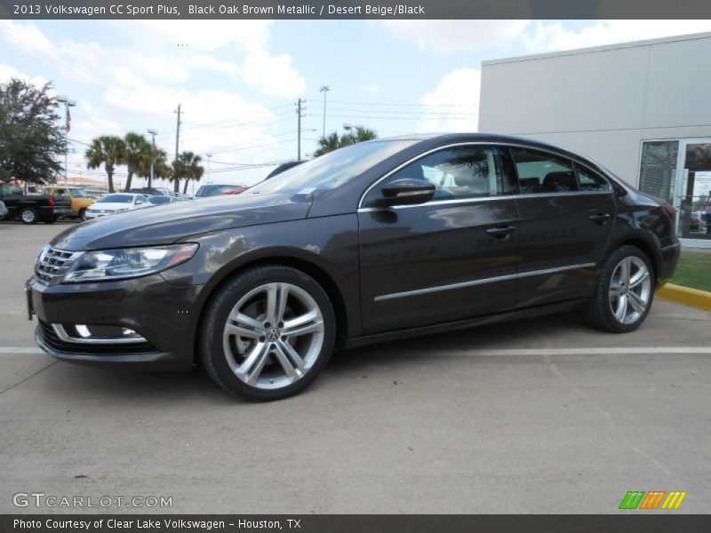 Black Oak Brown Metallic / Desert Beige/Black 2013 Volkswagen CC Sport Plus
