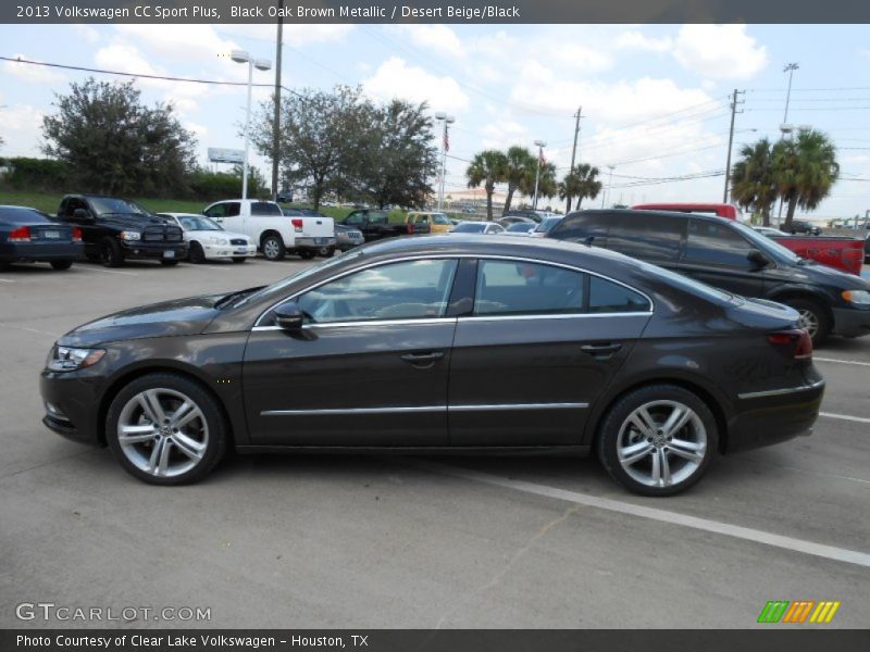 Black Oak Brown Metallic / Desert Beige/Black 2013 Volkswagen CC Sport Plus