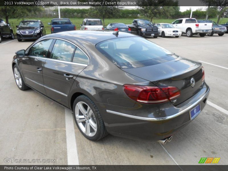 Black Oak Brown Metallic / Desert Beige/Black 2013 Volkswagen CC Sport Plus