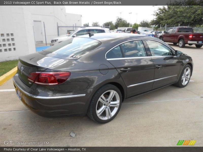 Black Oak Brown Metallic / Desert Beige/Black 2013 Volkswagen CC Sport Plus