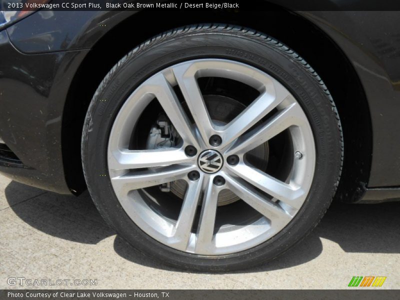 Black Oak Brown Metallic / Desert Beige/Black 2013 Volkswagen CC Sport Plus