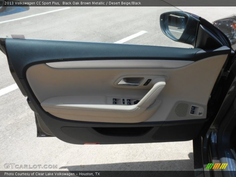 Black Oak Brown Metallic / Desert Beige/Black 2013 Volkswagen CC Sport Plus