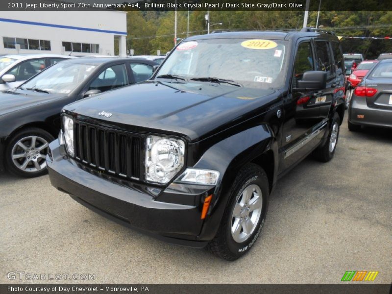 Brilliant Black Crystal Pearl / Dark Slate Gray/Dark Olive 2011 Jeep Liberty Sport 70th Anniversary 4x4