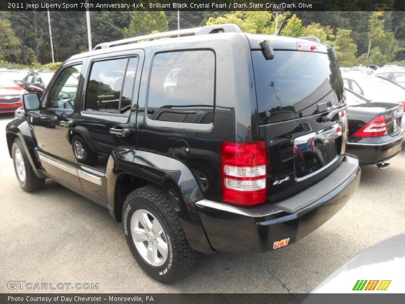 Brilliant Black Crystal Pearl / Dark Slate Gray/Dark Olive 2011 Jeep Liberty Sport 70th Anniversary 4x4