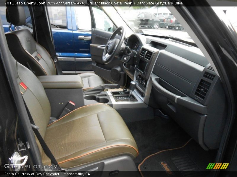Brilliant Black Crystal Pearl / Dark Slate Gray/Dark Olive 2011 Jeep Liberty Sport 70th Anniversary 4x4
