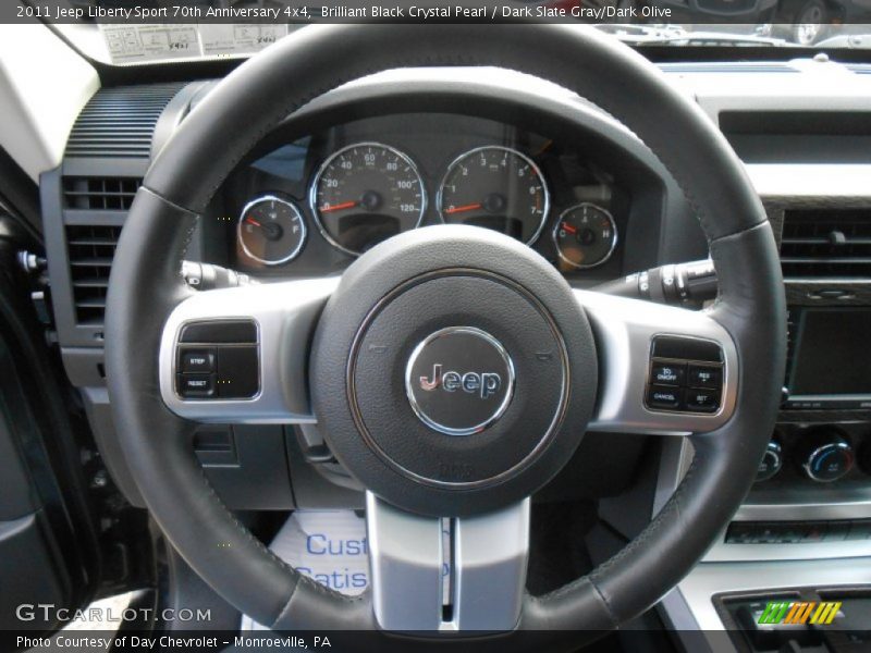 Brilliant Black Crystal Pearl / Dark Slate Gray/Dark Olive 2011 Jeep Liberty Sport 70th Anniversary 4x4