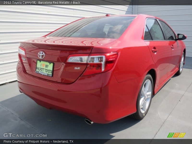 Barcelona Red Metallic / Black 2012 Toyota Camry SE