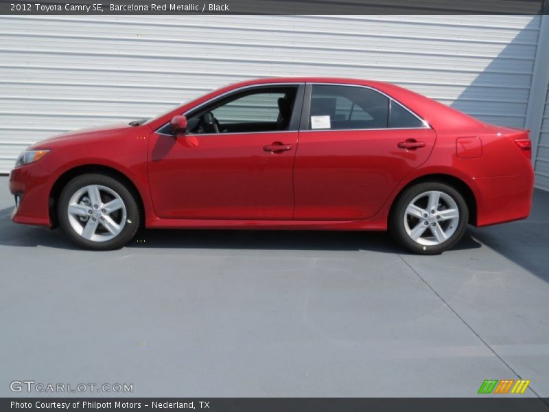 Barcelona Red Metallic / Black 2012 Toyota Camry SE