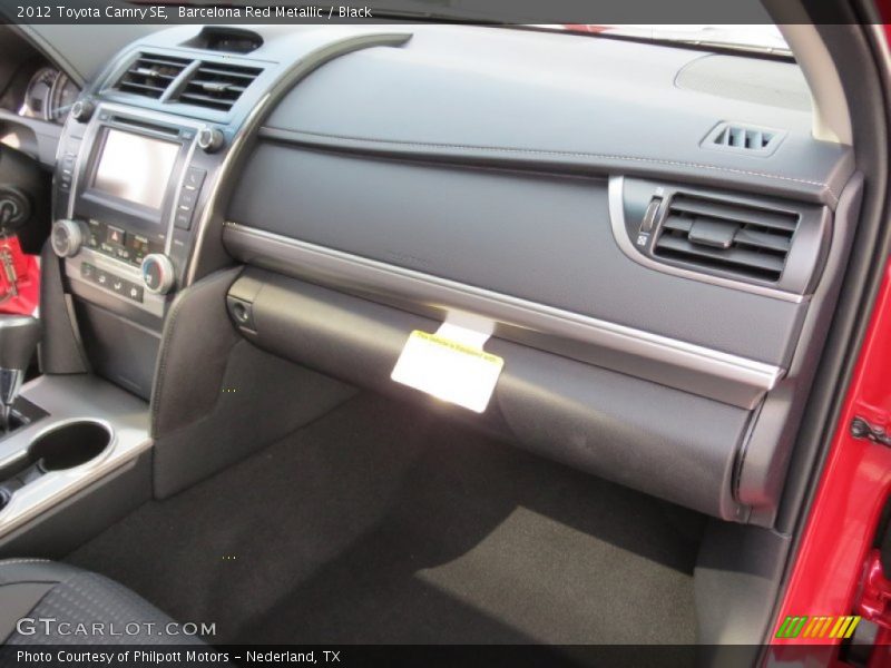 Barcelona Red Metallic / Black 2012 Toyota Camry SE